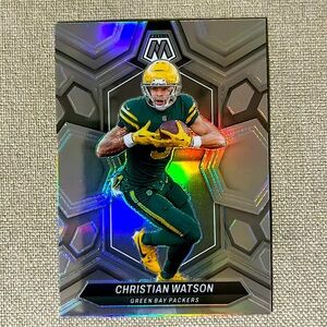 Christian Watson 2024 Panini Mosaic Silver Green Bay Packers NFL Football Card